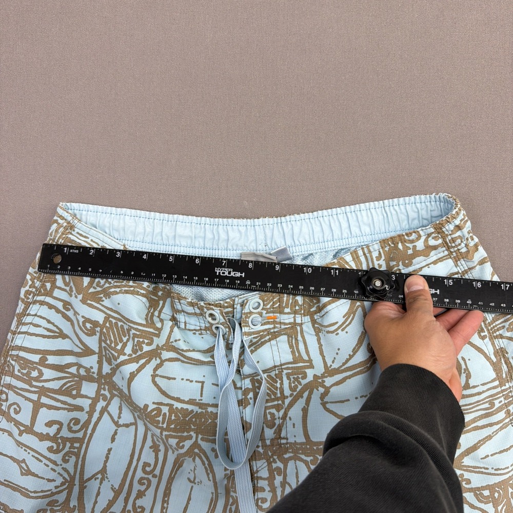 Vintage Quiksilver Shorts Mens L Blue Hawaiian Floral Boardshort Surf 90s Y2K - Picture 4 of 8